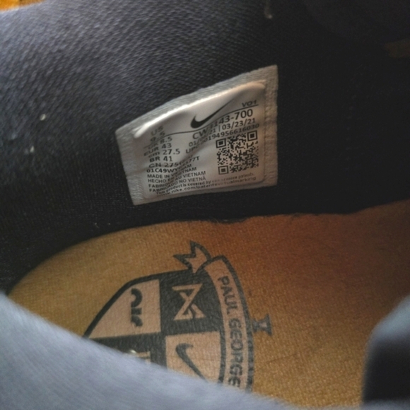 Nike Men's PG 5 Wheat Metallic Gold-Grain 9.5 - Picture 10 of 15